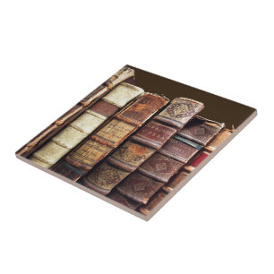 Antiek Oude Boeken  Tomes Gift Tegeltje