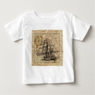 Antiek Oude Generaal Frankrijk Kaart & Schip