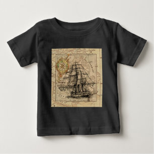 Antiek Oude Generaal Frankrijk Kaart & Schip