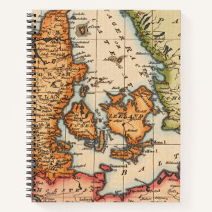 Antiek oude kaart geïnspireerd (10) notitieboek