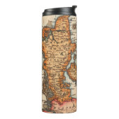 Antiek oude kaart geïnspireerd (10) thermosbeker (Gedraaid links)