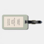 Antiek oude kaart geïnspireerd (12) bagagelabel (Achterkant horizontaal)