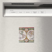 Antiek oude kaart geïnspireerd (12) magneet (Insitu (Vaatwasser))