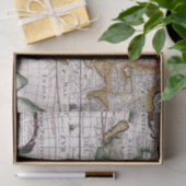 Antiek oude kaart geïnspireerd (12) tissuepapier (Geschenk)