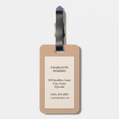 Antiek oude kaart geïnspireerd (13) bagagelabel (Achterkant verticaal)