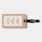 Antiek oude kaart geïnspireerd (13) bagagelabel (Achterkant horizontaal)