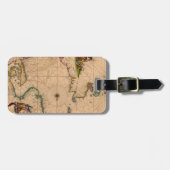 Antiek oude kaart geïnspireerd (1) bagagelabel (Voorkant horizontaal)