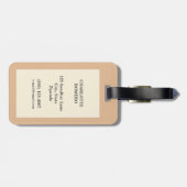 Antiek oude kaart geïnspireerd (1) bagagelabel (Achterkant horizontaal)