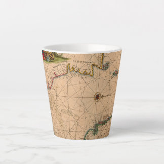 Antiek oude kaart geïnspireerd (1) latte mok