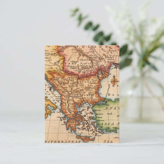 Antiek oude kaart geïnspireerd (2) (Staand voorkant)