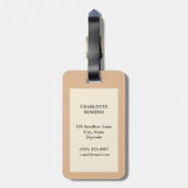 Antiek oude kaart geïnspireerd (2) bagagelabel (Achterkant verticaal)