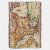 Antiek oude kaart geïnspireerd (2) deken (Voorkant Verticaal)