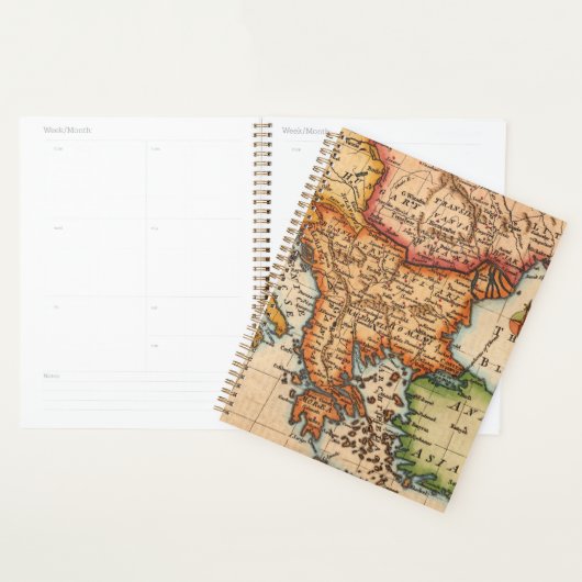 Antiek oude kaart geïnspireerd (2) planner (Display)