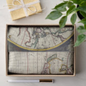 Antiek oude kaart geïnspireerd (4) tissuepapier (Geschenk)