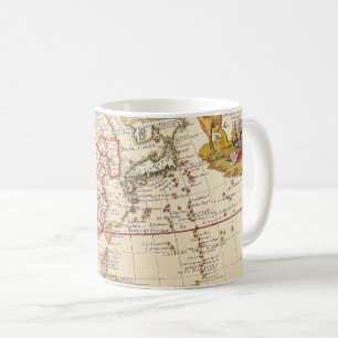 Antiek oude kaart geïnspireerd (6) koffiemok