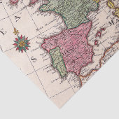 Antiek oude kaart geïnspireerd (9) tissuepapier (Detail)