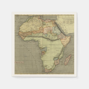 Antiek oude kaart geïnspireerd servet