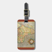 Antiek Oude Wereld Gerardus Mercator Kaart van Afr Bagagelabel (Voorkant verticaal)