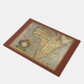 Antiek Oude Wereld Gerardus Mercator Kaart van Afr Deurmat (Schuin)