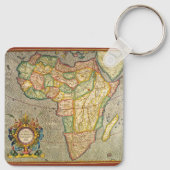 Antiek Oude Wereld Gerardus Mercator Kaart van Afr Sleutelhanger (Achterkant)