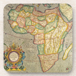 Antiek Oude Wereld Mercator Map of Africa, 1633 Onderzetter