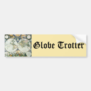 Antiek Oude Wereldkaart door Pieter Goos, 1666 Bumpersticker