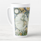  Antiek Oude Wereldkaart door Pieter Goos, 1666 Latte Mok (Linkerhoek)