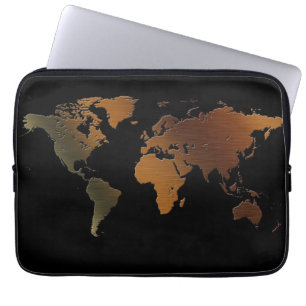 Antiek oude Wereldkaart laptop hoes