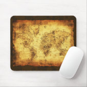 Antiek oude Wereldkaart mousepad Muismat (Met muis)