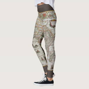 Antiek Oude Wereldkaart van Afrika door Blaeu, ca. Leggings