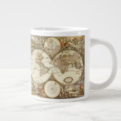 Antiek Oude Wereldkaart van Frederick de Wit, ca. Extra Grote Mok (Rechts)