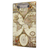 Antiek Oude Wereldkaart van Frederick de Wit, ca. Klembord (Links)