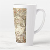 Antiek Oude Wereldkaart van Frederick de Wit, ca. Latte Mok (Rechts)