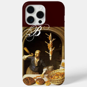 ANTIEK OVEN BAKER, BAKERY BREAD SHOP MONOGRAM iPhone 15 PRO MAX HOESJE