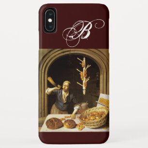 ANTIEK OVEN BAKER, BAKERY BREAD SHOP MONOGRAM iPhone XS MAX HOESJE