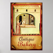 ANTIEK OVEN BAKER, BAKERY BREAD SHOP POSTER (Voorkant)