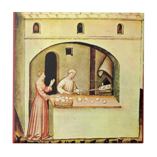 ANTIEK OVEN BAKER, BAKERY BREAD SHOP TEGELTJE (Voorkant)