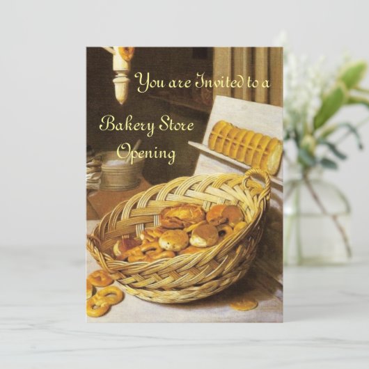 ANTIEK OVEN BAKERY BREAKFEAST PARTY KAART (Staand voorkant)