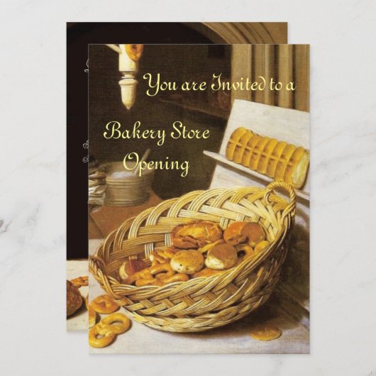 ANTIEK OVEN BAKERY BREAKFEAST PARTY KAART (Voorkant / Achterkant)