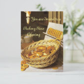 ANTIEK OVEN BAKERY BREAKFEAST PARTY RSVP KAART (Staand voorkant)