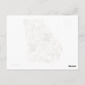 Antiek overzicht van de  Afbeelding in Georgië Briefkaart (Achterkant)