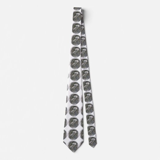 ANTIEK OWL Griekse munt Stropdas (Voorkant)