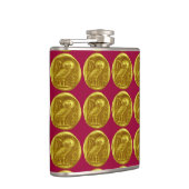 ANTIEK OWL rood goud Heupfles (Rechts)