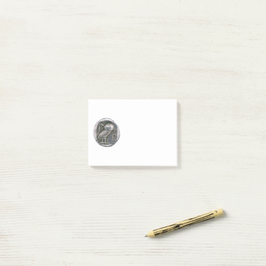 ANTIEK OWL Silver Post-it® Notes (Op bureau)