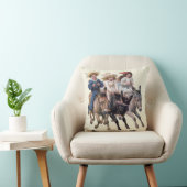Antiek paard pony kinderen kunst kussen (Stoel)