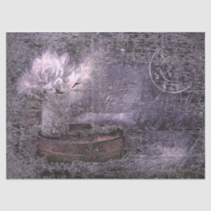 Antiek Paarse muziek van het Oude Manuscript Tissuepapier