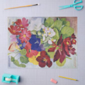 Antiek papier voor katalysatoren, met bloemen, 17x (Craft)