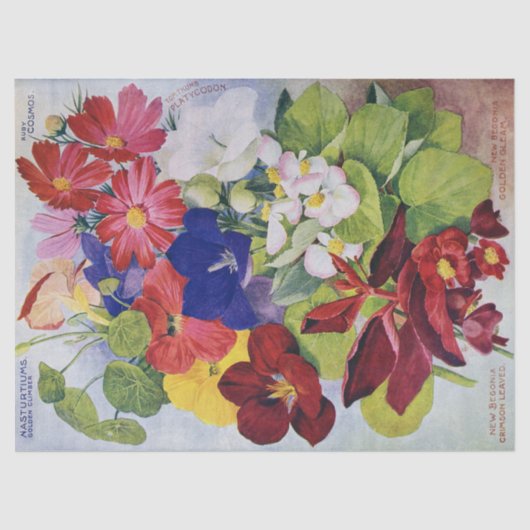 Antiek papier voor katalysatoren, met bloemen, 17x (Voorkant)