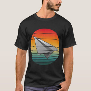 Antiek papieren vliegtuig t-shirt