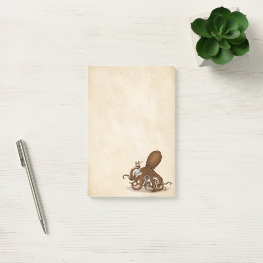 Antiek Parchment Chemistry Octopus Steampunk Post-it® Notes (Kantoor)